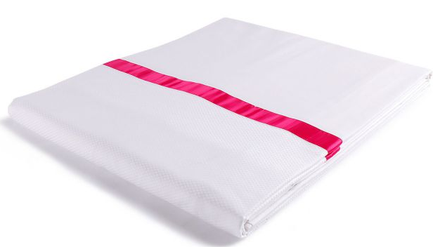 貢緞被套、雙排橫向布帶②